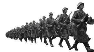 German Soldiers Marching Vinyl Car Decal Sticker – Waterproof & UV-Resistant 2.72"
