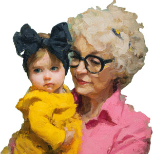 Impressionist Portrait V2 Vinyl Car Decal Sticker – Waterproof & UV-Resistant 3.4133333333333336"