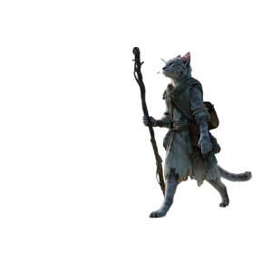 Tabaxi Druid Beachwalk Vinyl Car Decal Sticker – Waterproof & UV-Resistant 3.4133333333333336"