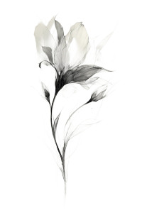 Elegant Flower Drawing Vinyl Car Decal Sticker – Waterproof & UV-Resistant 4.4