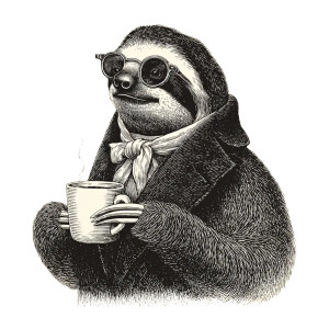 Hipster Sloth Artist Vinyl Car Decal Sticker – Waterproof & UV-Resistant 3.4133333333333336" Hipster Sloth Artist Vinyl Car Decal Sticker – Waterproof & UV-Resistant 3.4133333333333336"