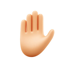 Open Hand Emoji Vinyl Car Decal Sticker – Waterproof & UV-Resistant 6.826666666666667"