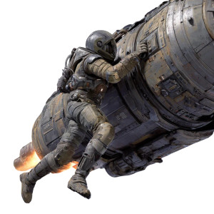 Space Suit Desperation Vinyl Car Decal Sticker – Waterproof & UV-Resistant 3.4133333333333336"