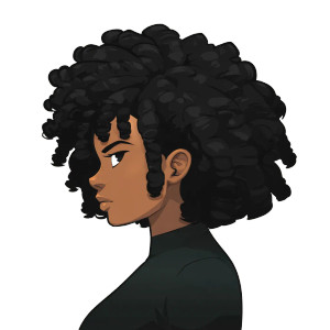 Professional Afro Woman Vinyl Car Decal Sticker – Waterproof & UV-Resistant 6.826666666666667"