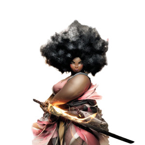 Monster Hunter Afro V3 Vinyl Car Decal Sticker – Waterproof & UV-Resistant 3.4133333333333336"