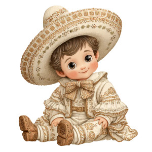 Charro Baby Boy Vinyl Car Decal Sticker – Waterproof & UV-Resistant 3.4133333333333336" Charro Baby Boy Vinyl Car Decal Sticker – Waterproof & UV-Resistant 3.4133333333333336"