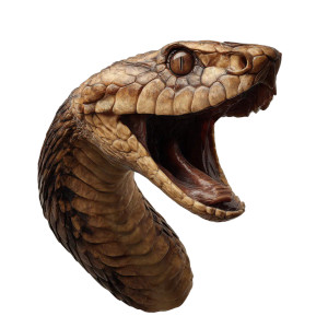 Realistic Snake Head Vinyl Car Decal Sticker – Waterproof & UV-Resistant 3.4133333333333336"