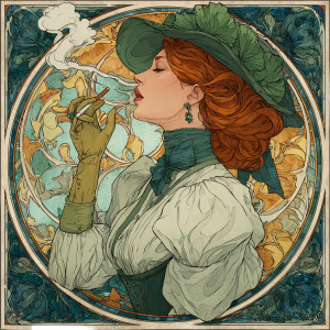 Art Nouveau Lady V4 Vinyl Car Decal Sticker – Waterproof & UV-Resistant 3.4133333333333336" Art Nouveau Lady V4 Vinyl Car Decal Sticker – Waterproof & UV-Resistant 3.4133333333333336"