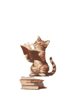 Reading Cat V20 Vinyl Car Decal Sticker – Waterproof & UV-Resistant 4.4