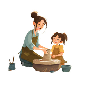Pottery Teaching Moment Vinyl Car Decal Sticker – Waterproof & UV-Resistant 3.4133333333333336"