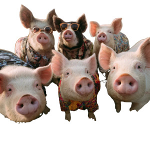 Festival Pigs Vinyl Car Decal Sticker – Waterproof & UV-Resistant 6.826666666666667" Festival Pigs Vinyl Car Decal Sticker – Waterproof & UV-Resistant 6.826666666666667"