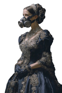 Victorian Masked Portrait Vinyl Car Decal Sticker – Waterproof & UV-Resistant 4.4