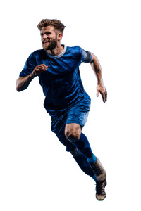 Joyful Soccer Player V2 Vinyl Car Decal Sticker – Waterproof & UV-Resistant 8.96"