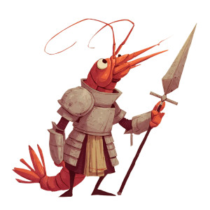 Shrimp Knight Vinyl Car Decal Sticker – Waterproof & UV-Resistant 3.4133333333333336" Shrimp Knight Vinyl Car Decal Sticker – Waterproof & UV-Resistant 3.4133333333333336"
