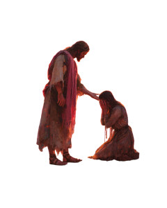 Biblical Mercy Scene Vinyl Car Decal Sticker – Waterproof & UV-Resistant 4.0"