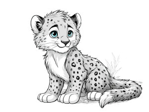 Cartoon Cheetah Coloring Vinyl Car Decal Sticker – Waterproof & UV-Resistant 6.1866666666666665"