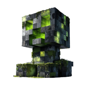Neon Cubist Creeper Vinyl Car Decal Sticker – Waterproof & UV-Resistant 6.826666666666667"