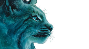 Cosmic Lynx Painting Vinyl Car Decal Sticker – Waterproof & UV-Resistant 2.72"