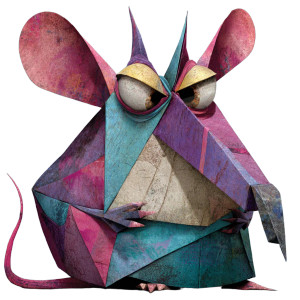 Mischievous Origami Rat Vinyl Car Decal Sticker – Waterproof & UV-Resistant 3.4133333333333336"