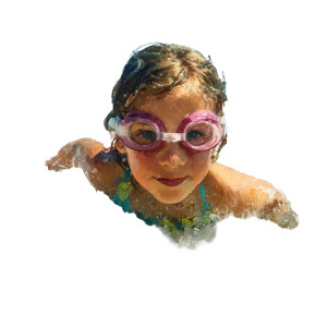 Child Swimming Beach Vinyl Car Decal Sticker – Waterproof & UV-Resistant 3.4133333333333336"