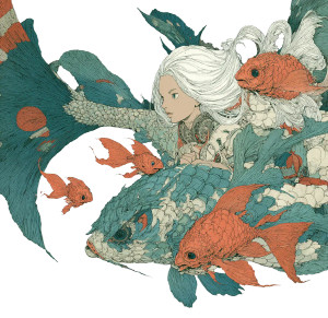 Mermaid Warrior V3 Vinyl Car Decal Sticker – Waterproof & UV-Resistant 3.4133333333333336"