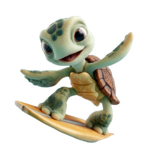 Surfing Turtle V4 Vinyl Car Decal Sticker – Waterproof & UV-Resistant 3.4133333333333336" Surfing Turtle V4 Vinyl Car Decal Sticker – Waterproof & UV-Resistant 3.4133333333333336"