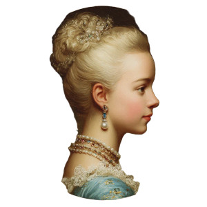 Elegant Blonde Portrait V26 Vinyl Car Decal Sticker – Waterproof & UV-Resistant 6.826666666666667"