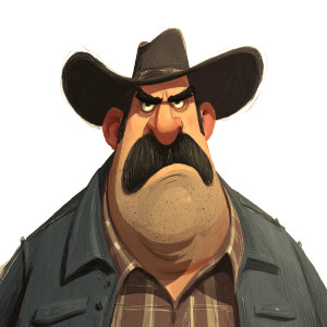 Stylized Cartoon Cowboy Vinyl Car Decal Sticker – Waterproof & UV-Resistant 3.4133333333333336" Stylized Cartoon Cowboy Vinyl Car Decal Sticker – Waterproof & UV-Resistant 3.4133333333333336"