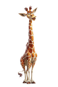 Long-Necked Giraffe V2 Vinyl Car Decal Sticker – Waterproof & UV-Resistant 8.96"