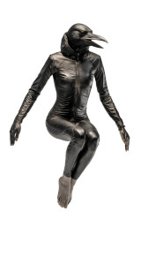 Crow-Woman Levitating Vinyl Car Decal Sticker – Waterproof & UV-Resistant 9.706666666666667"