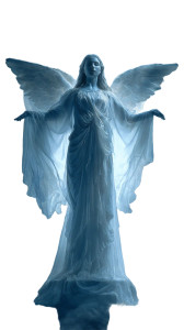 Glowing Angel Vinyl Car Decal Sticker – Waterproof & UV-Resistant 9.706666666666667"