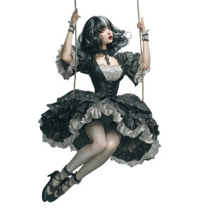 Gothic Doll Swing Vinyl Car Decal Sticker – Waterproof & UV-Resistant 3.4133333333333336" Gothic Doll Swing Vinyl Car Decal Sticker – Waterproof & UV-Resistant 3.4133333333333336"