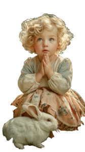 Praying Toddler In Garden Vinyl Car Decal Sticker – Waterproof & UV-Resistant 9.706666666666667"