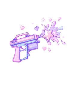 Neon Water Gun Vinyl Car Decal Sticker – Waterproof & UV-Resistant 4.0"
