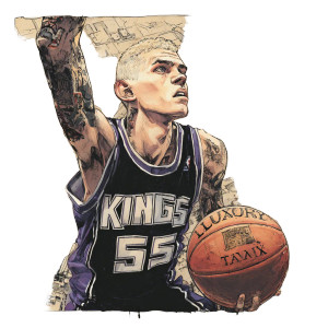 Basketball Player Layup Vinyl Car Decal Sticker – Waterproof & UV-Resistant 3.4133333333333336"