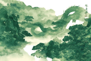Elegant Dragon Landscape Vinyl Car Decal Sticker – Waterproof & UV-Resistant 2.986666666666667"