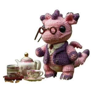 Crochet Dragon Baby Vinyl Car Decal Sticker – Waterproof & UV-Resistant 3.4133333333333336"