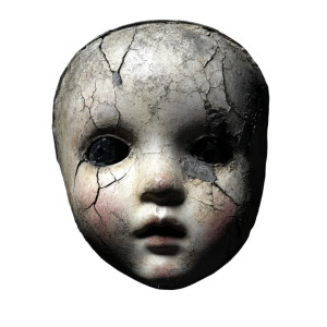 Haunted Doll Head Vinyl Car Decal Sticker – Waterproof & UV-Resistant 3.4133333333333336"