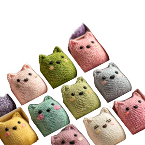Kawaii Cat Grid Vinyl Car Decal Sticker – Waterproof & UV-Resistant 3.4133333333333336"
