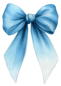 Blue Ribbon Bow V2 Vinyl Car Decal Sticker – Waterproof & UV-Resistant 8.746666666666666"