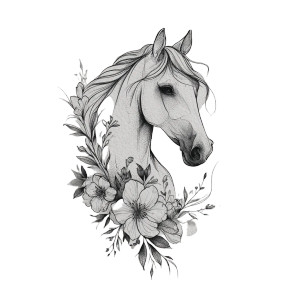 Elegant Horse Tattoo Vinyl Car Decal Sticker – Waterproof & UV-Resistant 3.4133333333333336" Elegant Horse Tattoo Vinyl Car Decal Sticker – Waterproof & UV-Resistant 3.4133333333333336"