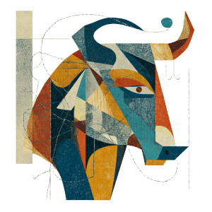 Abstract Bull Head Vinyl Car Decal Sticker – Waterproof & UV-Resistant 6.826666666666667"