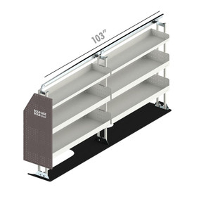 Rolacase Van Storage System Kit RSLLRBA- DR Driver Side Basic Bin Package; Powder Coated; Oyster And Hammertone; Steel