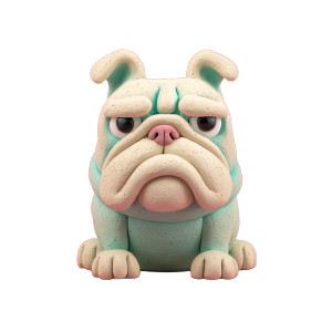 Clay Bulldog Vinyl Car Decal Sticker – Waterproof & UV-Resistant 3.4133333333333336"