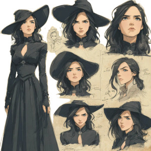 Stern Witch Design Vinyl Car Decal Sticker – Waterproof & UV-Resistant 3.4133333333333336"