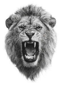 Lion Head Tattoo V5 Vinyl Car Decal Sticker – Waterproof & UV-Resistant 4.32"