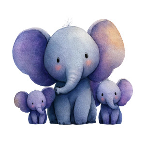 Happy Elephant Kids Vinyl Car Decal Sticker – Waterproof & UV-Resistant 3.4133333333333336"