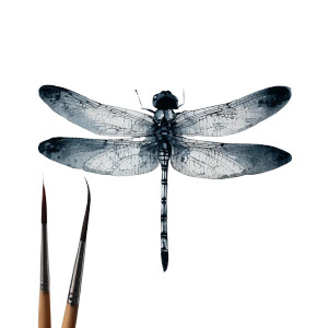 Vintage Dragonfly Art Vinyl Car Decal Sticker – Waterproof & UV-Resistant 3.4133333333333336"