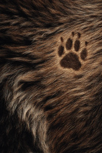 Bear Fur Texture Vinyl Car Decal Sticker – Waterproof & UV-Resistant 8.96"