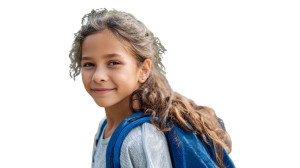 Happy Young Girl V3 Vinyl Car Decal Sticker – Waterproof & UV-Resistant 2.72"